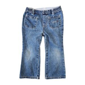 Vtg Tommy Hilfiger‎ Elastic Waist Pants Girls 4T Embroidered Y2k Style Preppy